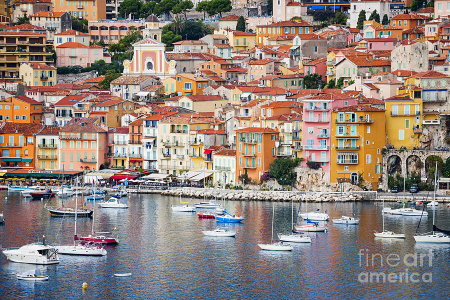 Villefranche-sur-Mer view in French Riviera Photograph by Elena Elisseeva