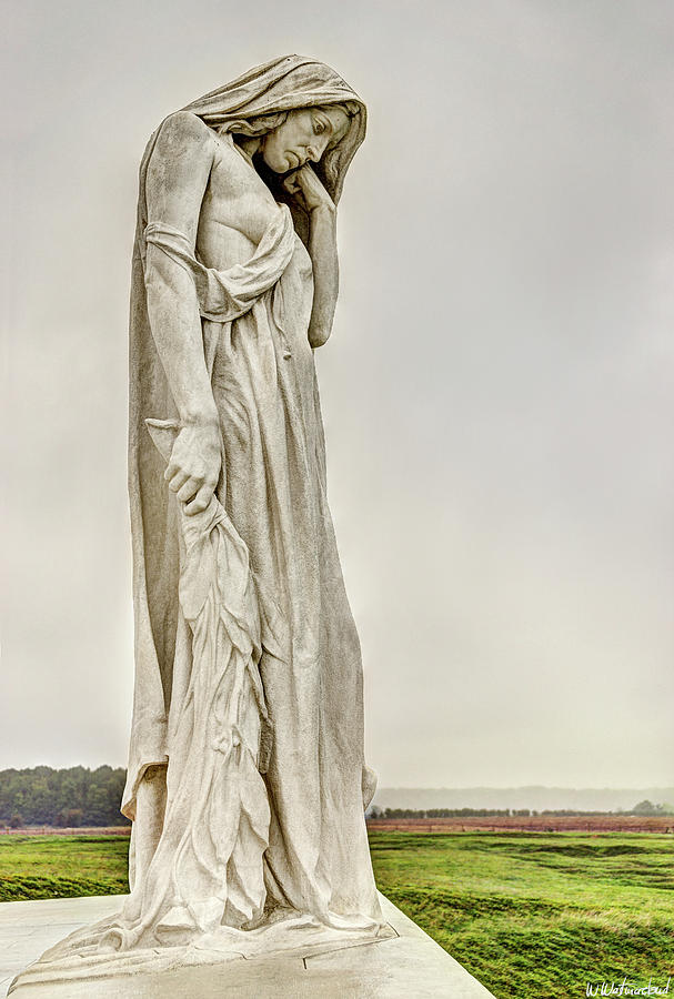 Statue Photograph - Vimy Memorial - Canada Bereft by Weston Westmoreland