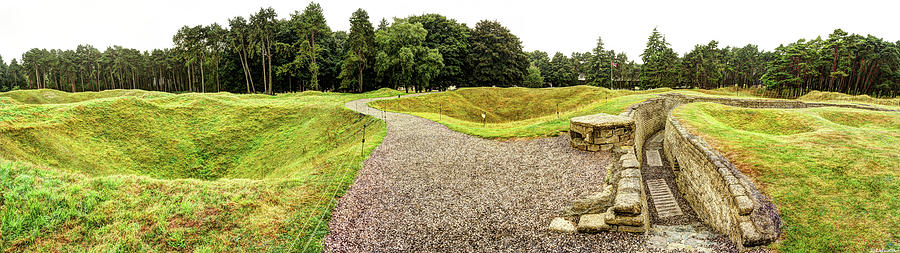 Vimy Ridge Trenches and Mine Craters - Vintage Version Photograph by Weston Westmoreland