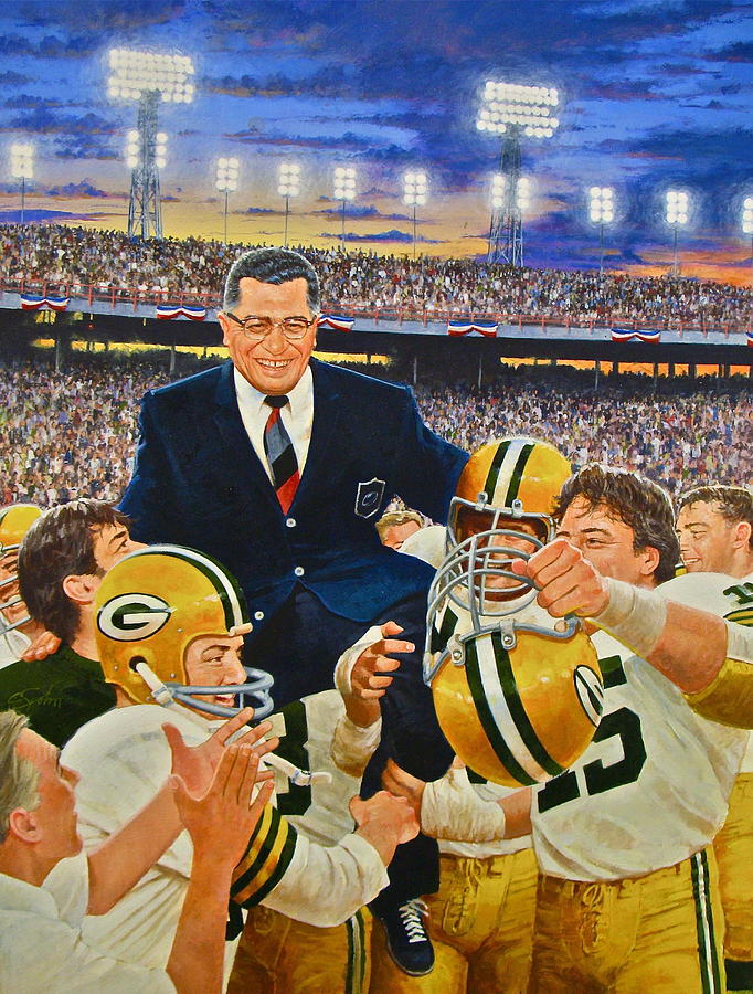 Vince Lombardi Painting by Cliff Spohn