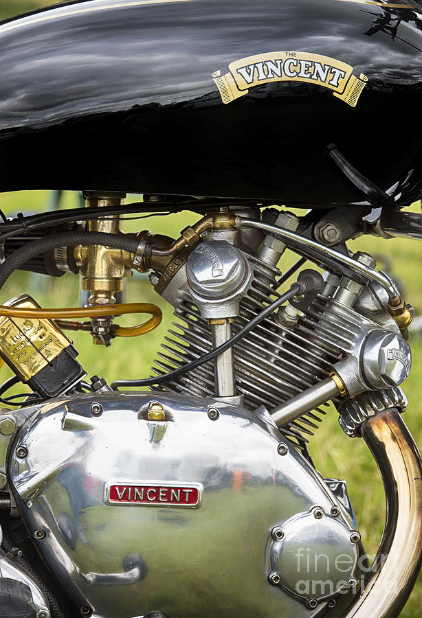 Vincent Comet Motorcycle Engine Photograph by Tim Gainey