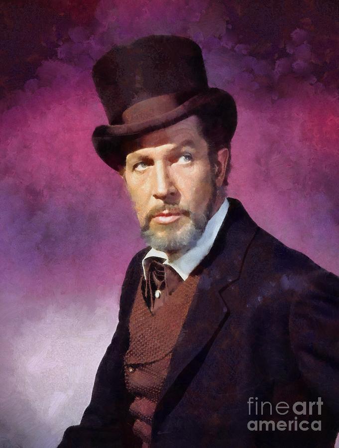 Vincent Price, Vintage Actor Painting