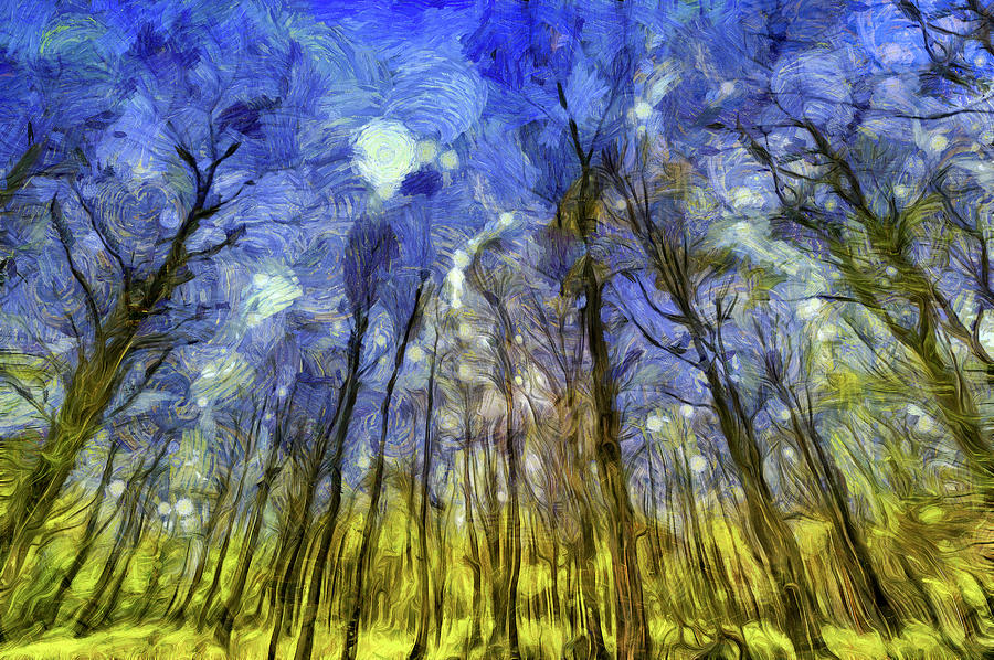 Vincent Van Gogh Forest Art Mixed Media by David Pyatt