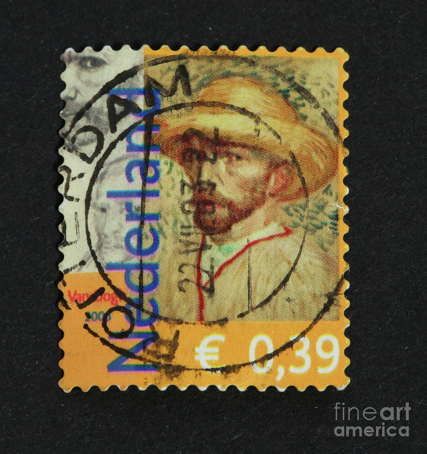 Vincent Van Gogh On A Postage Stamp Photograph