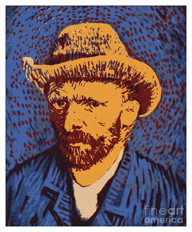Vincent Van Gogh portrait Painting by Heidi De Leeuw