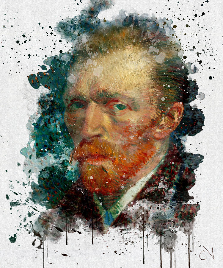 Vincent Van Gogh Watercolor Digital Art by Carlos V - Fine Art America