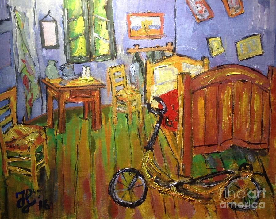 Vincent Van Gos Bedroom Painting by Francois Lamothe