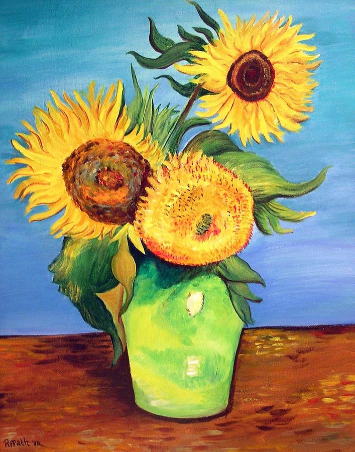 Vincents Sunflowers Painting by Patricia Piffath