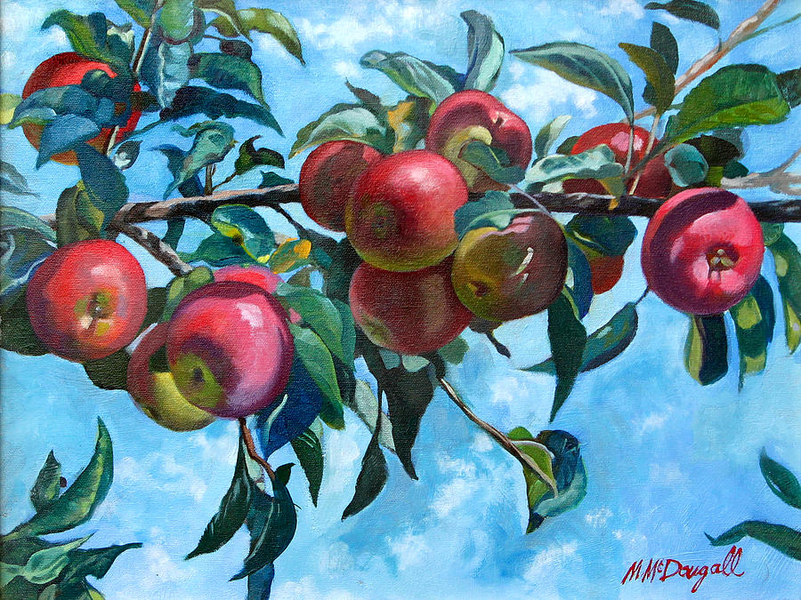 Vine Apples Painting by Michael McDougall