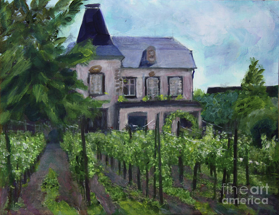  Vineyard along the Alsace Trail Painting by Donna Walsh