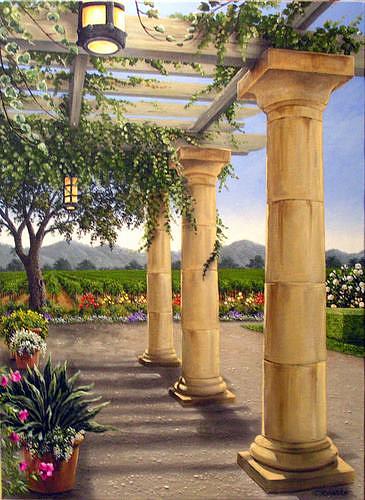 Wine Painting - Vineyard Garden by Patrick ORourke