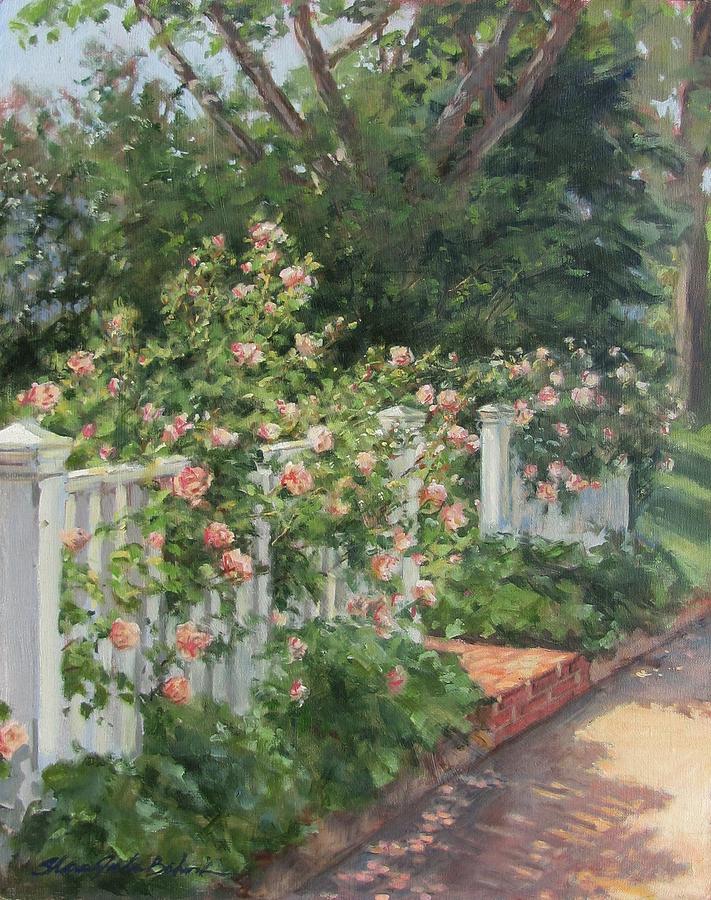 Roses Painting - Vineyard Roses by Sharon Jordan Bahosh