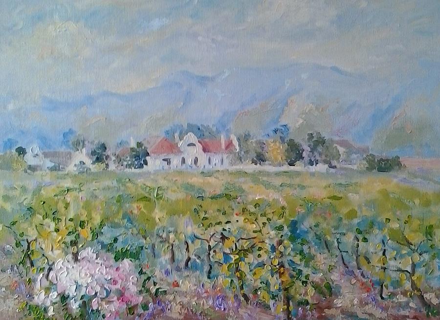 Vineyards at Excelsior in Summer Painting by Elinor Fletcher