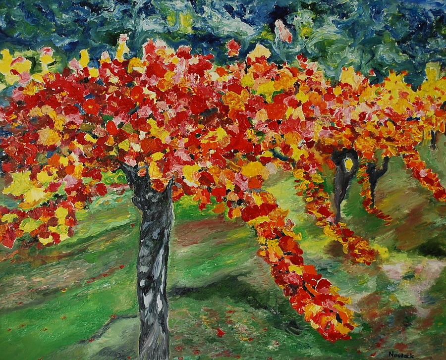 Vineyards in Napa Painting by Dorota Nowak