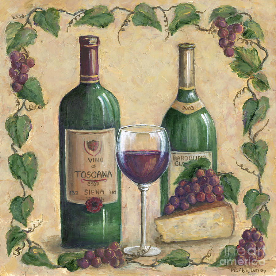 Vino Di Tuscana Painting by Marilyn Dunlap