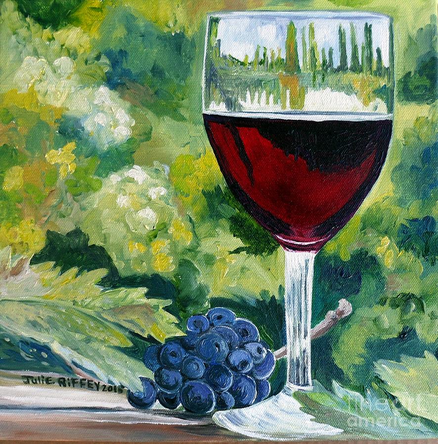 Vino Rosso - Red Wine Painting by Julie Brugh Riffey
