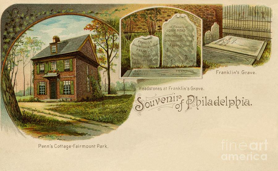 Vintage 1890s Souvenir of Philadelphia litho  Digital Art by Heidi De Leeuw