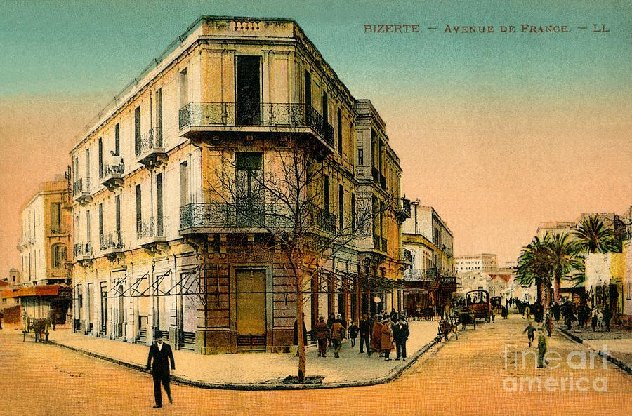 Vintage 1900s Bizerte Avenue de France Photograph by Heidi De Leeuw