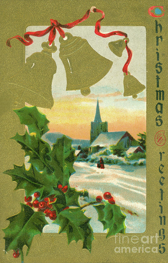 Vintage 1915 Christmas Card Photograph