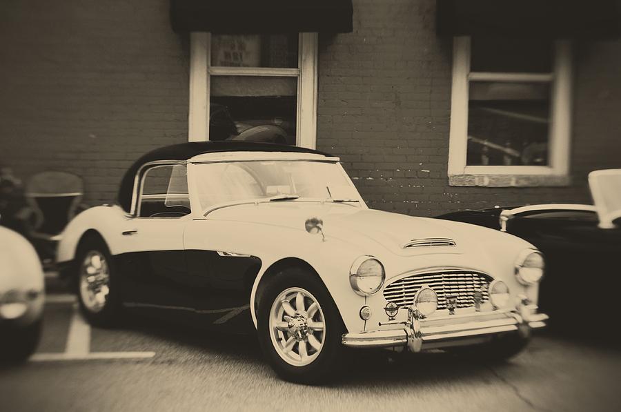 Black And White Photograph - Vintage 1959 Austin Healey 100-6 by A R Williams