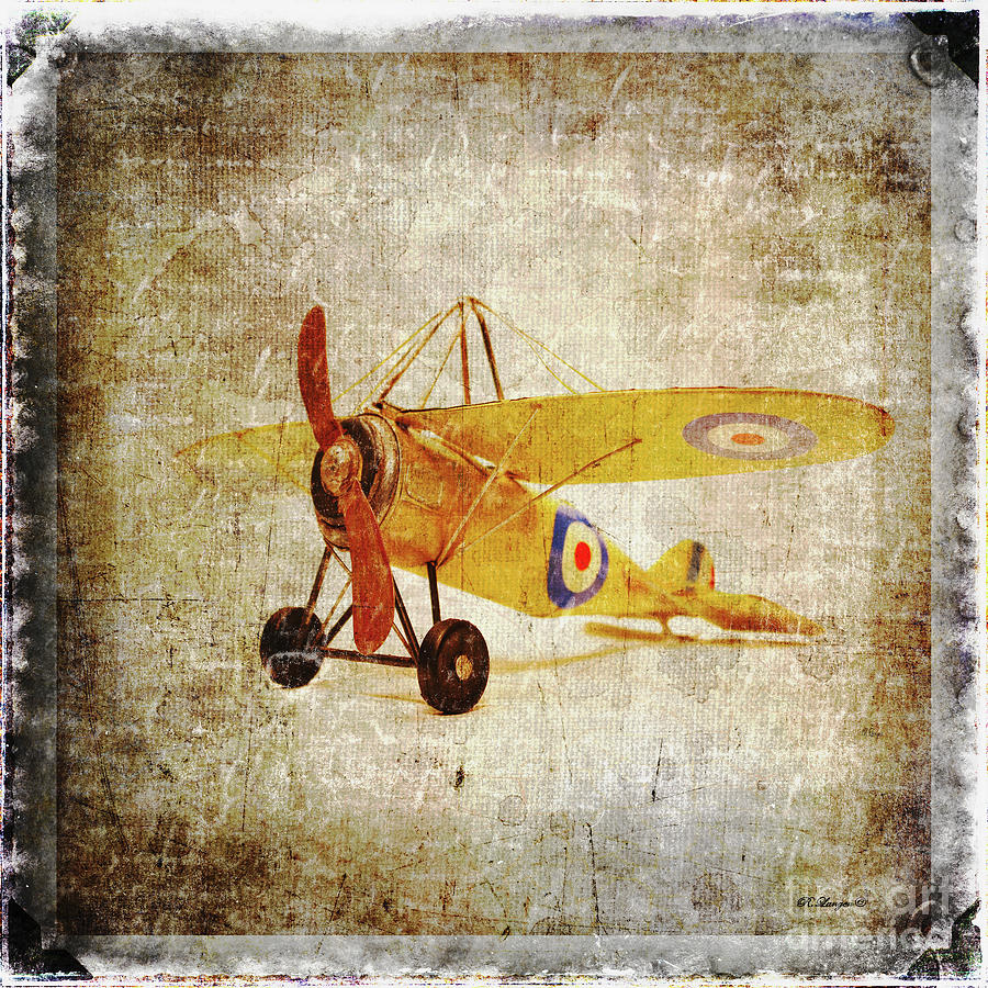 Vintage Airplane Digital Art by Rebecca Langen