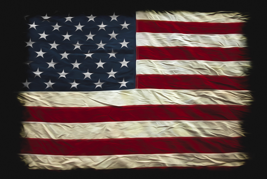 Vintage American Flag Photograph by Steven Michael