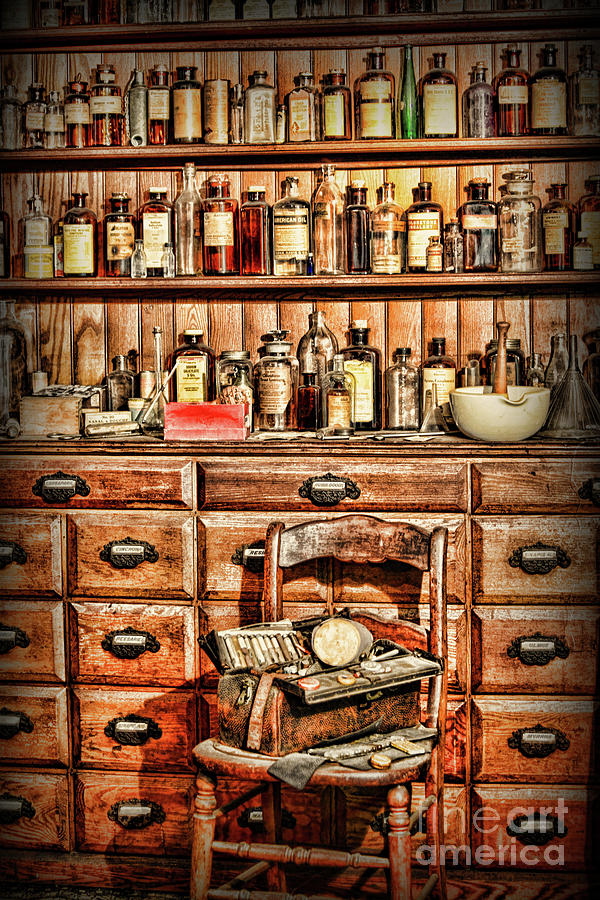 Vintage Apothecary Cabinet Photograph by Paul Ward