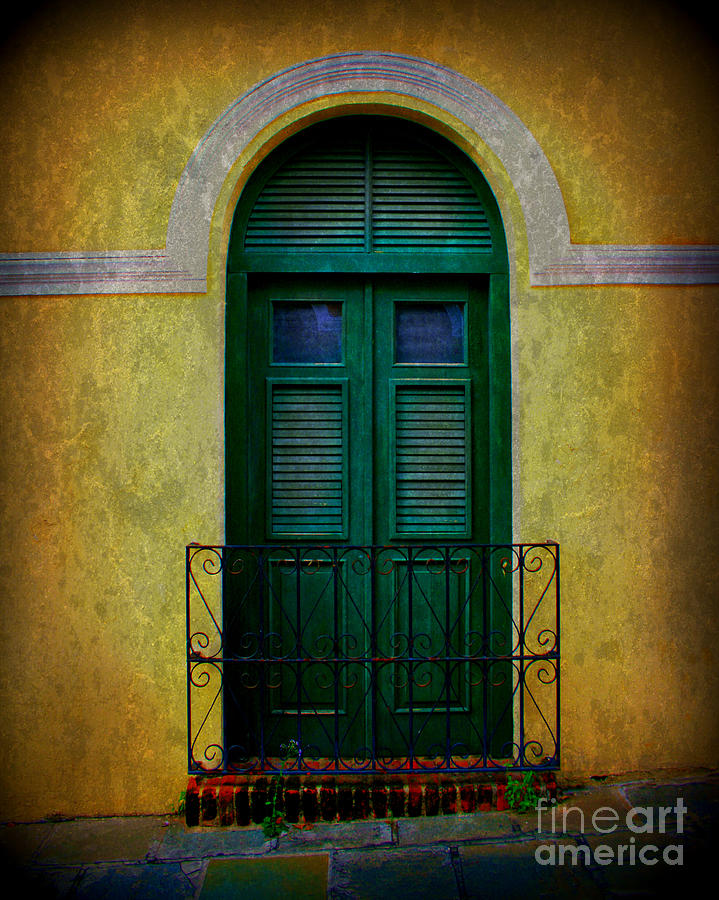 Brick Photograph - Vintage Arched Door by Perry Webster