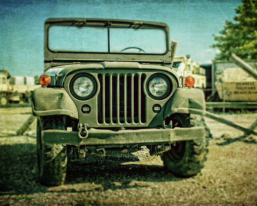 Vintage Army Jeep Photograph by Emily Kay