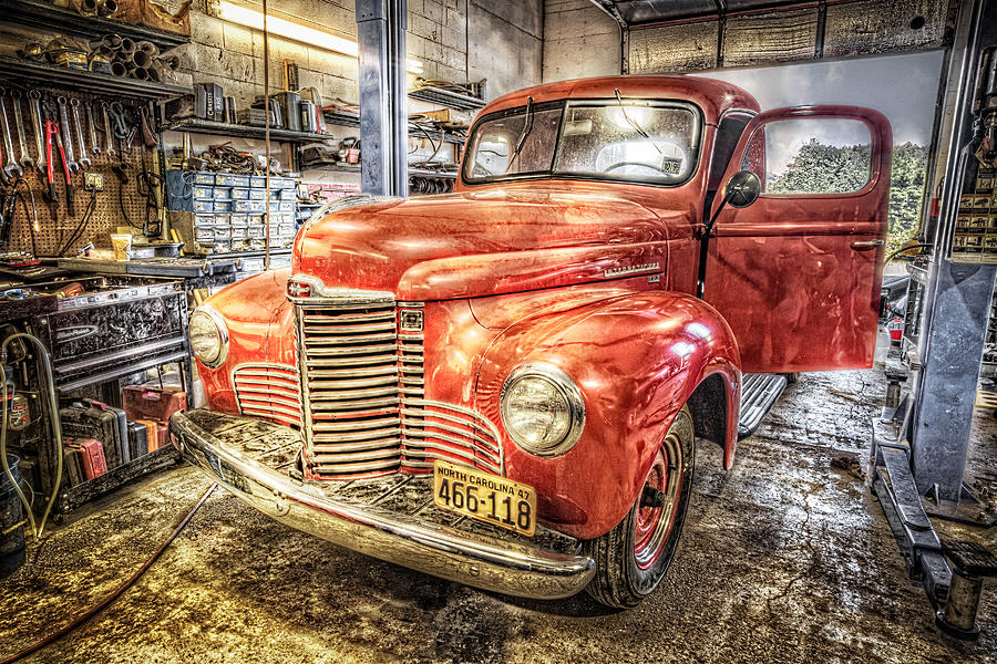 Barn Photograph - Vintage Auto Service Garage by Debra and Dave Vanderlaan