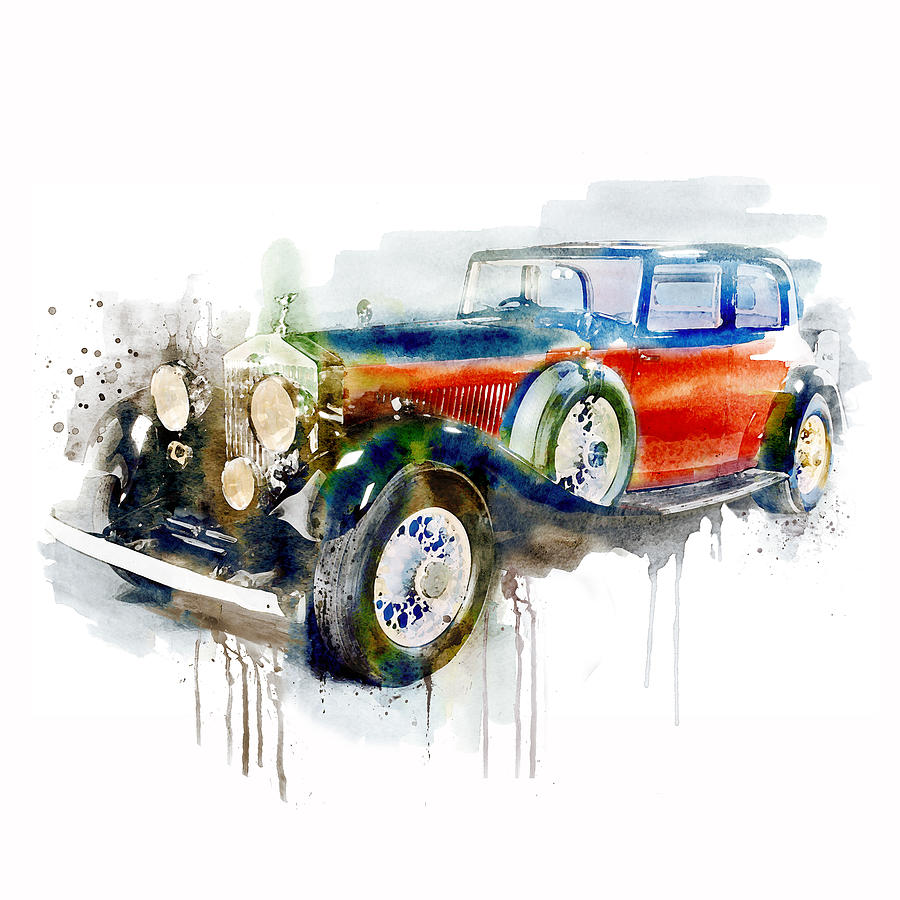Vintage Automobile Painting by Marian Voicu