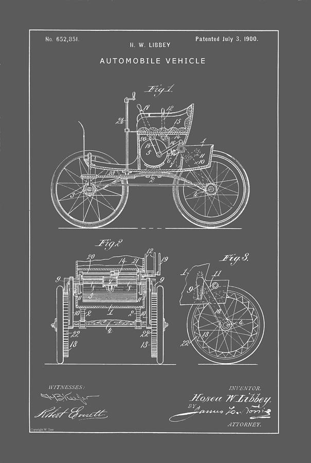 Vintage Automobile Patent Digital Art by Vintage Pix