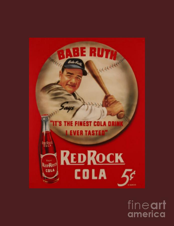 Babe Ruth Painting - Vintage Babe Ruth Commercial Art by Pd