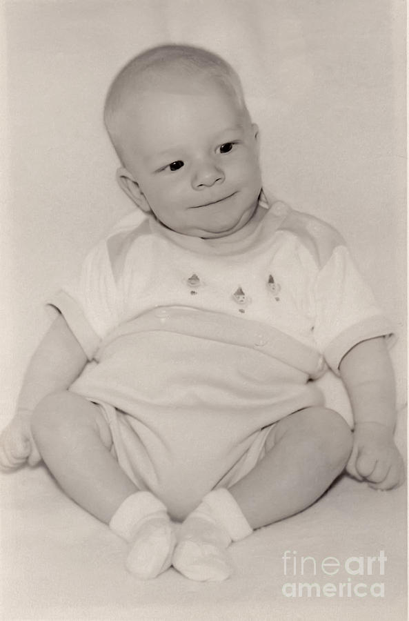 Vintage Baby Boy Photograph by Karen Foley