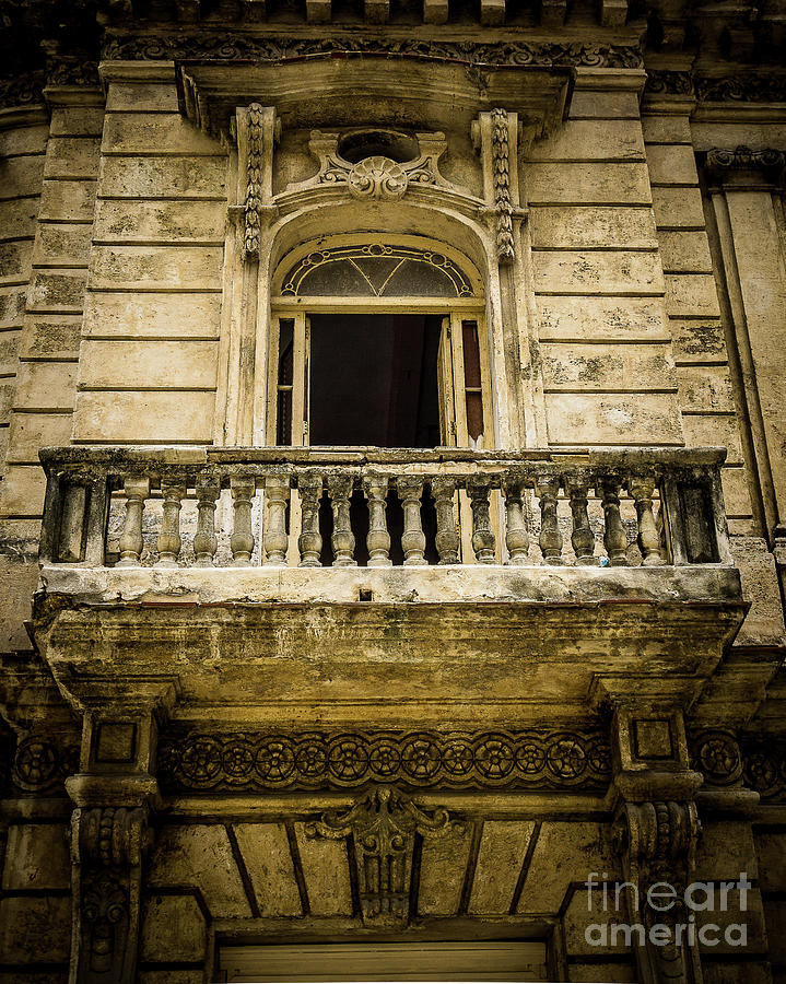Vintage Balcony Cuba Photograph by Perry Webster