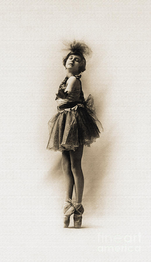 Vintage Photograph - Vintage Ballet Dancer On Pointe by Vintage Collectables