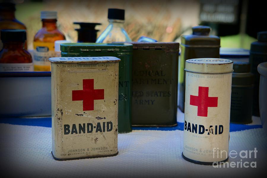 Vintage Band-Aid Tins Photograph by Paul Ward
