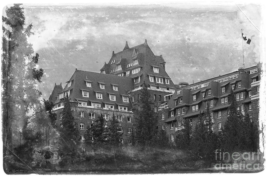 Vintage Banff Springs Hotel Photograph by Nina Silver