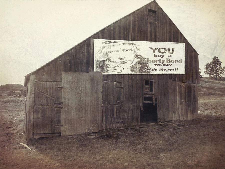 Vintage Barn Uncle Sam Digital Art by Cathy Anderson