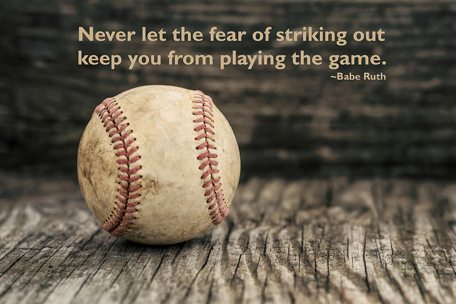Vintage Baseball Babe Ruth Quote Photograph by Terry DeLuco - Fine Art  America