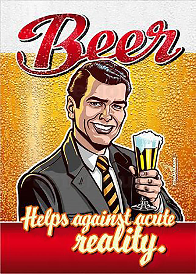 Vintage Beer Advert Digital Art by Marlene Watson