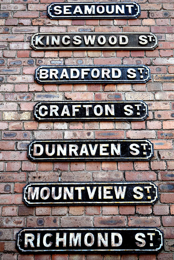 Vintage Belfast Street Signs Photograph by Patrick J Murphy