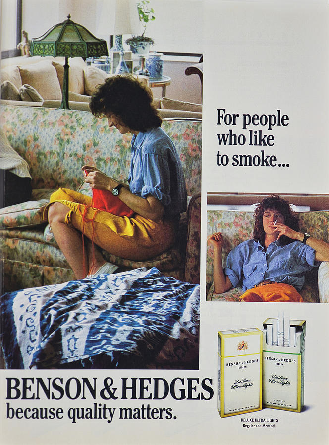 Vintage Benson And Hedges Cigarette Advertising Photograph By Robert ...