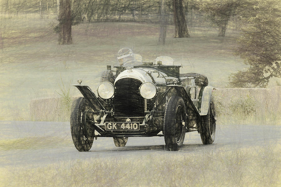 Vintage Bentley Digital Sketch Photograph By Adrian Beese Pixels