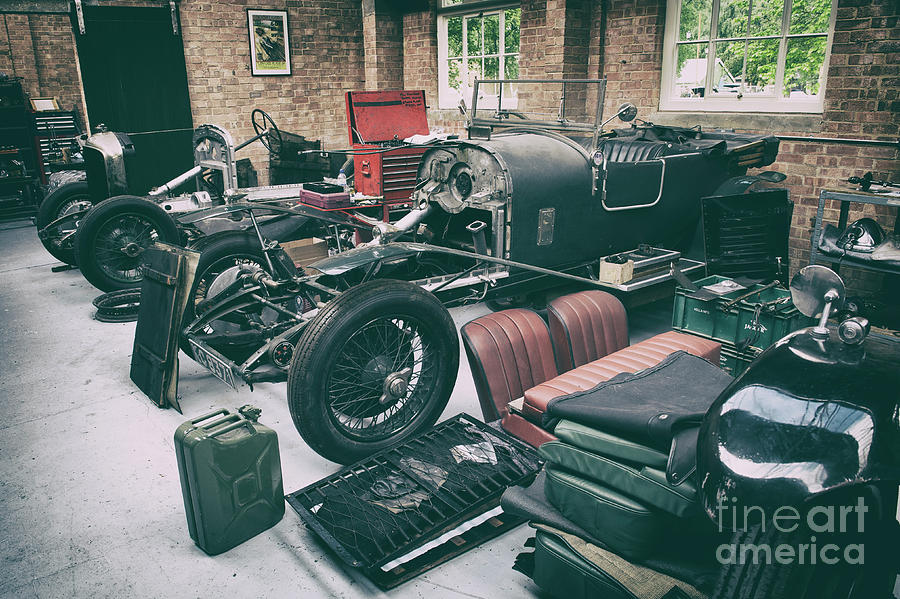 Vintage Bentley Restoration Workshop Photograph by Tim Gainey
