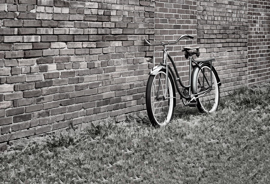 Vintage Montgomery Ward Bicycle in b/w Photograph by Greg Jackson