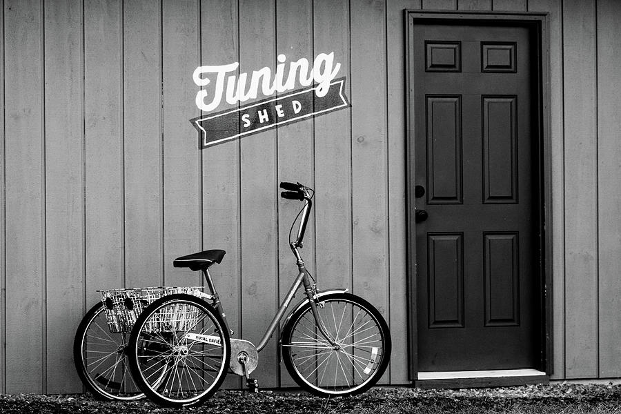 Vintage Bicycle in Black and White Photograph by Nicole Freedman