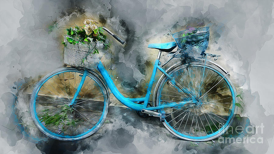 Vintage Mixed Media - Vintage Bike by Ian Mitchell