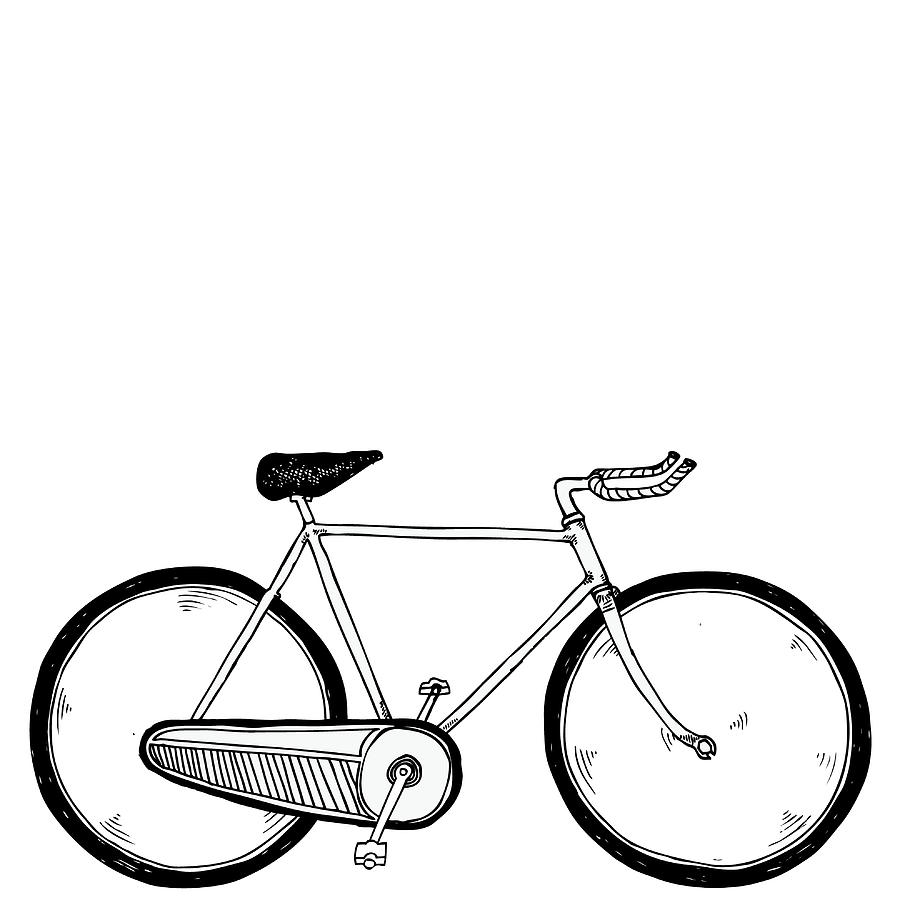 Vintage Bike Drawing by Karl Addison - Fine Art America