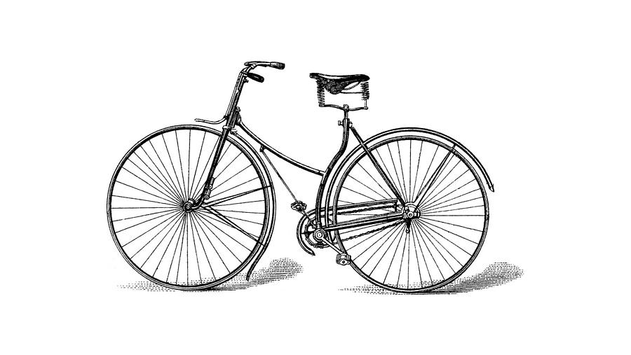 Vintage Bike Digital Art by Kim Kent